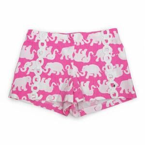 Lilly Pulitzer Pink Elephant Shorts Girls 7